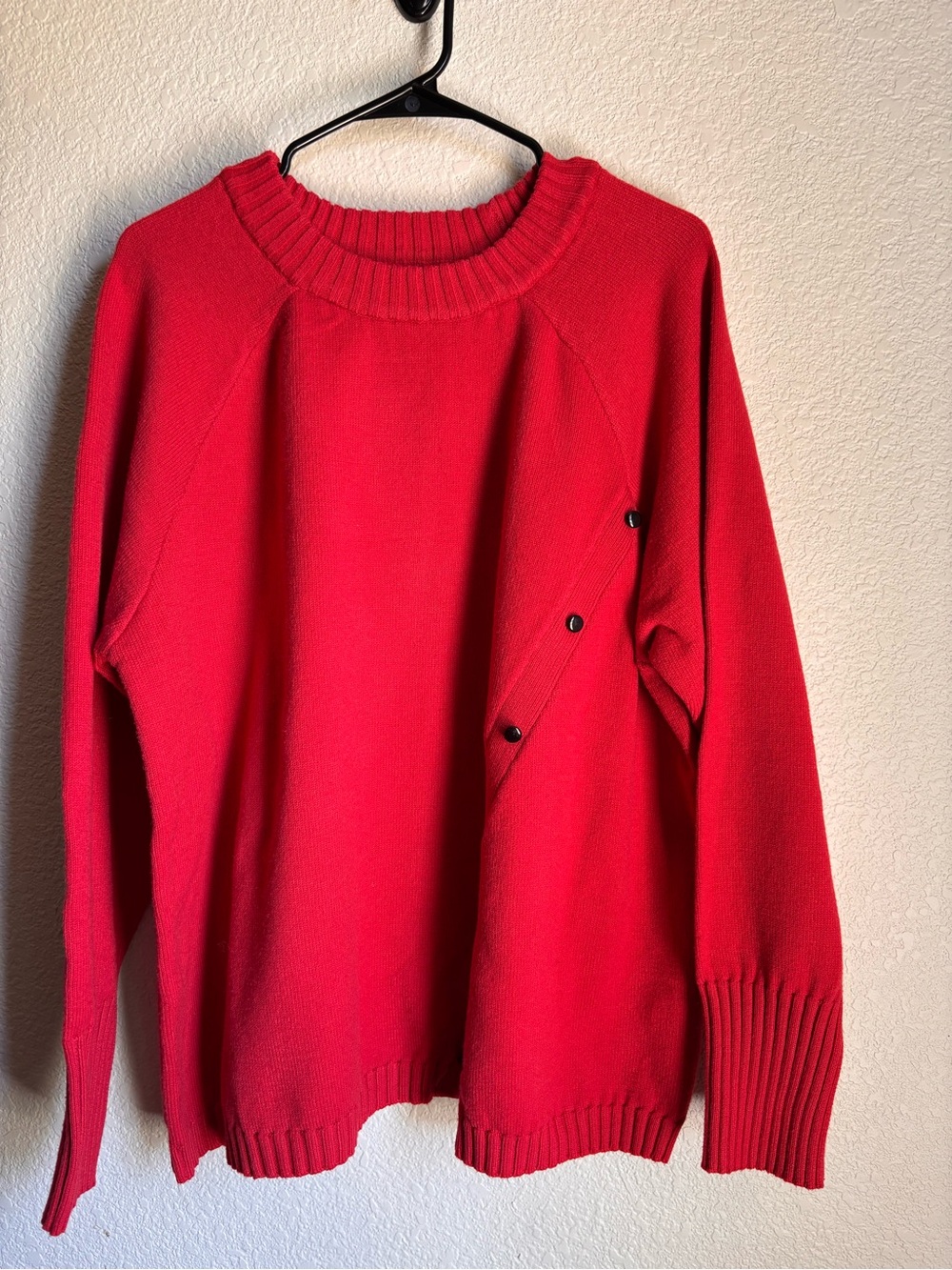 Eloquii Red Button-Accent Women's Sweater 22/24